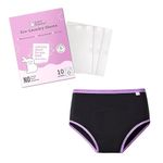 superbottoms Women Maxabsorb Period Underwear|Full 8Hr Guaranteed|Black|High Waist Leak-Free|Size - M + Eco-Laundry Sheets Pack Of 2 (45 Sheets Each Pack) |For Powerful Cleaning|Machine & Hand Wash