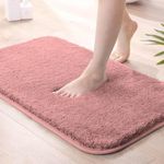 Luxe Home Bath Mat Super Soft Non Slip Vegas Mats for Bathroom, Door (40x60 cm, Fuscia) Pack of 1