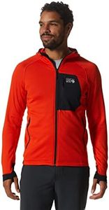 Mountain Hardwear Men's Polartec® Power Grid Full Zip Hoody, State Orange, XL