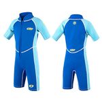 Osprey Childrens Toddlers 3 Mm Shorty Summer Wetsuit With SPF 50+ For Boys And Girls, Octopus - Blue, Age 4 EU