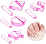 4 Style Nail Embossed Molds Metal Frame Bending Nail Tools Star Heart Nail Art Bending Equipment 3D Nail Art Molds Acrylic Nail Decal Bender Templates for Nail Salon and Home DIY Nail Design