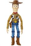 Mattel Disney Pixar Toy Story Roundup Fun Woody Large Talking Posable Figure, 12 Inches Tall with 20 Phrases Authentic Detail, Fabric Plush & Plastic