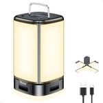 Blukar Camping Lantern Rechargeable, 2000L Camping Lights Lamp for Tent,Super Bright 116 LEDs-7 Light Modes,4800mAh Long Battery Life,90°Adjustable,Outdoor Tent Lamp Accessories-Black