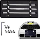 Front Bumper License Plate Bracket for Chevrolet 2000-2022, Plate Holder Set w 6 Unique Screw Bolts & Wrench Kit, License Tag Mounting Kit, Quality Plate Holders, Premium Car Accessories