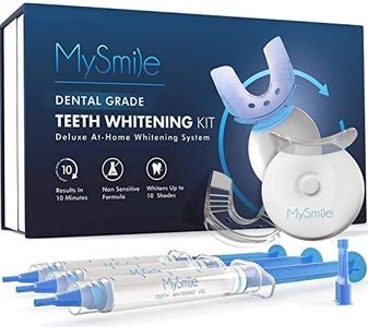 MySmile Teeth Whitening Kit with LED Light, 10 Min Non-Sensitive Fast Teeth Whitener with 3 Carbamide Peroxide Teeth Whitening Gel, Helps to Remove Stains from Coffee, Smoking, Wines, Soda, Food