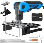 MINOVA 250W AC Rotatable Electric Hot Knife, 6 Blades Foam Cutter Cutting Tool Kit, Full-body Air Cooling System Foam Cutter for EPP, EPS, XPS, EVA, EPE, PU, KT Board, Sponge (Complete Series)