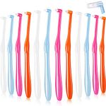 12 Pieces Interdental Toothbrushes Tapered Trim Orthodontic Toothbrush Soft Trim Toothbrush Interdental Brush Dental Gap Brushes for Dentures Implants Teeth Detail Cleaning Supplies
