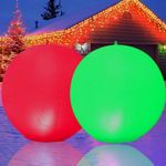 Narasios Solar Lights Outdoor Decoration Pool Light Floating 2 Pack Inflatable 13in Pool Ball Waterproof Garden Beach Wedding Party Decor Pool Accessories for Kid Adult