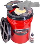 GRIT GUARD Universal Pad Washer Kit - Polishing Pad Cleaner Compatible with Dual Action Rotary and Orbital Polisher Foam, Wool, Microfiber, Felt Disc - Made in the USA