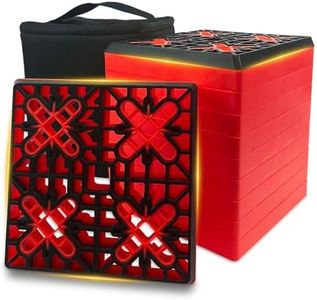 ROBLOCK RV Leveling Blocks 12 Pack Red, Camper Leveling Blocks Sturdy Stackable Jack Blocks with Carrying Bag for Easy to Carry, Multifunctional Wheels Stabilizer Blocks Suit for Camper Travel Trailer