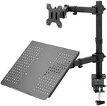 VIVO Black Fully Adjustable 13 to 32 inch Single Computer Monitor and Laptop Desk Mount Combo, Stand with Grommet Option, Fits up to 17 inch Laptops (STAND-V002C)