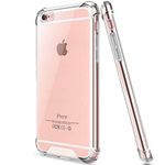 naykodi Hard Back Shock Proof Silicone Bumper Cover Case for Apple iPhone 6 / 6S (TPU+Polycarbonate | Transparent)