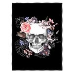 goodbath Skull Throw Blanket, Sugar Skulls Flowers Warm Fleece Blanket for Sofa Couch Bed Chair, 200cm x 150cm