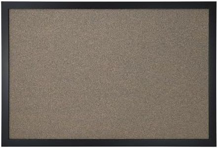 Office Depot Cork Board, 24" x 36", Natural Cork, Black Décor Frame