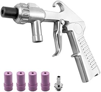 QWORK Sand Blaster Gun Kit, with 4 PCS Ceramic Nozzles, for Sandblaster