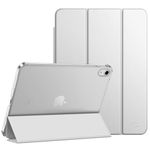 FINTIE Ultra Slim Case for iPad (A16) 11th Generation 11 Inch 2025 / iPad 10th Generation 10.9 Inch 2022 - Frosted Back Shell with Fold-back Stand and Auto Wake/Sleep, Silver