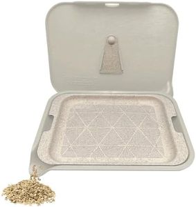 Santa Cruz Shredder Tray Kit with Spout for Easy Filling Smooth Rounded Edges - Small (White)