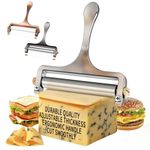 Stainless Steel Cheese Slicer,Adjustable Thickness Wire Cheese Cutter Perfectly for Kitchen Cooking
