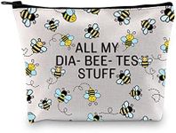 XYANFA Bee Diabetes Bag Type 1 Type 2 Diabetic Medical Bag Supply Storage Diabetes Organization All My Diabeetes Stuff (All My Diabeetes Stuff)