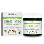 Herbion Naturals Chest Rub, Natural Soothing Ointment, Relieves Chest Congestion, Reduces Muscle Aches, Adults and Children 2 Years and Above, 3.53 Oz