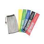 Fitness Mad Mini Power Loops, Set of 5 Resistance Bands, Workout Bands with 5 Levels, Free Travel Bag, Exercise Loops for Home Gym, Yoga & Fitness