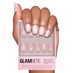Glamnetic Press On Nails - Pinky Promise | Short Squoval Nails, Glossy Velvet Finish, Salon Quality | 15 Sizes - 30 Nail Kit with Glue