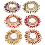 Prapti Handicrafts Handmade Tealight Candle Holders for Diwali Decoration,Home Decor Gifts Items/Diya for Home Office Pooja,Durga Puja Gift Sets (Multi Ring Big, Pack of 15)