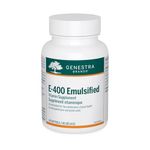Genestra Brands - E-400 Emulsified - Naturally Emulsified Vitamin E - 60 Softgel Capsules