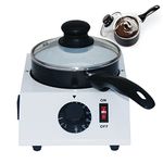 Chocolate Tempering Machine 30℃~70℃ Electric Chocolate Melting Pot Mini Non-Stick Pot220V Professional Chocolate Tempering Machine with Manual Control with Pot Included White (1 Pot)