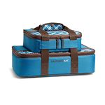 Rachael Ray Lugger Duo, Insulated Casserole Carrier for Hot or Cold Food, Thermal Lasanga Lugger Tote for Pockluck, Parties, Picnic, and Cookouts, Fits 9" x 13" Baking Dish, Blue Plaid