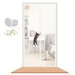 LAIJIANG Cat Screen Door 90x210cm Reinforced Cat Resistant Mesh creen Door Zipper Pets Proof Screen Door Prevent Pet Escape Door Curtains from Living Room, Bedroom, Patio