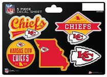 Rico Industries NFL Kansas City Chiefs 5-Piece Die-Cut Decal Sheet