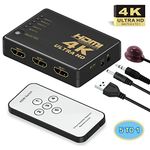 Microware 4K 5-Port HDMI Switch Switcher Ultra HD