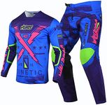 Willbros Motocross Jersey Pants Combo Mens Dirt Bike Offroad MX Gear Set Riding Racewear Women Adult Purple (Jersey XL Pants 36)