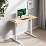 ErgoYou Electric Height Adjustable Table Motorized Ergonomic Sit Stand Desk - 90 Kgs Max Weight Capacity - SM3 Series - 47 x 23.5 inches - Maple Laminate Table Top