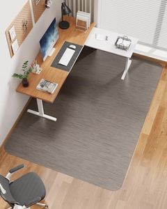 Blvornl Ultra Large Office Chair Mat for Hardwood Floor, Rolling Chair Mat for Hard Wood, Large Anti-Slip Hard Floor Protector, Heavy Duty Computer Desk Rug for Office and Home 50"*60" Brown