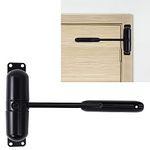 iLEEYU Automatic Door Closer, Safety Spring Door Closers - Easy to Install to Convert Hinged Doors to Self-Closing – Diecast Construction-Black