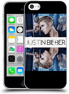 Official Justin Bieber Mirrored Purpose Soft Gel Case Compatible for Apple iPhone 5c