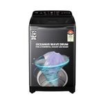 Haier 9 Kg Oceanus Wave Drum 15 Min Quick Wash Fully Automatic Top Load Washing Machine, Dark Jade Silver (ETL90-C8S8)