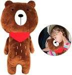 LNQ LUNIQI Seat Belt Pillow for Kids，Teddy The Bear Seat Belt Cover Vehicle Protect Shoulder Pads Seat Strap Pillows Kids Seat Belt Cushion for Kids of All Ages All Cars Seat Belts