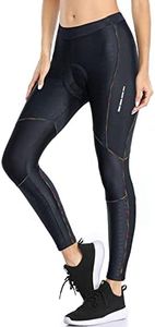 Santic Pantalones de Ciclismo para Mujer Ciclista Badana Acolchados MTB Transpirables De Secado Rápido Negro S