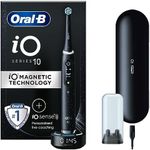 Oral-B iO10 Electric Toothbrushes For Adults, Gifts For Women / Men, 1 Handle, 1 Ultimate Clean Toothbrush Head, Charging Travel Case, 7 Modes, 2 Pin UK Plug, Cosmic Black, Oral B IO Toothbrush