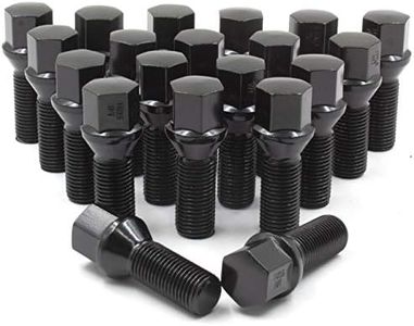 Wheel Accessories Parts Set of 20 Wheel Lug Bolts M16x1.50 Conical Acorn Seat Thread 30mm Long Designed for ProMaster to Use with Aftermarket Wheels M16x1.50 M16x1.5 Black