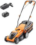 LawnMaster MX 24V 34cm Cordless Lawnmower with MX 24V 4.0Ah Lithium Ion Battery, Fast Charger and Rear Roller. Powerful Battery Lawn Mower for Small to Medium Lawns (34cm Mower)