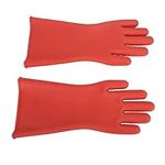 JTLB Voltage Electrical Insulated Gloves - Rubber Safety Gloves for Electrician Repair and Protection, Class 00, 12KV-1 Pair