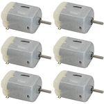 Casoter 130 Micro DC Motor Set, 12800RPM 1.49W 1A3V Mini High Speed Motor for DIY Toys Scientific Electric Car Ship Plane, 6 Pack