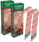 Tupkee Pre-Lit Candy Cane Decorations -Pathway Christmas Lights, 26-Inches (66 cm), Set of 5, Outdoor Christmas Decorations Yard Candycane Peppermint Lights - 2 Pack (Total 10 Lights)