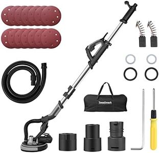 Drywall Sander,750W Electric Drywall Sander 7 Variable Speed 900-1800 RPM Sander with LED Light, 14 Pcs Sanding discs, Extendable Handle, Black, 6.5A