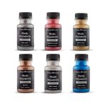 GRANOTONE Pearl Pigments, Mica Pigment Powder for Epoxy Resin, Non-Toxic Glowing Powder for Soap, Painting, Art & Craft Projects, Nail Art, Slime, Epoxy Resin, Vibrant Colours Set of 6, 20g Each