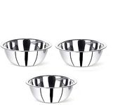 Vinod Mixing and Serving Donga Stainless Steel Bowl Set (400ml, 500ml, 800ml)